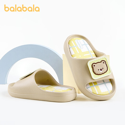 Balabala 2026 New Children's Slippers Girls Baby Cartoon Summer Indoor Slippers Little Girls Soft Soled Light Sandals Textured Brown 25 Inner Length 17cm Suitable for Feet Length 16-16.5cm