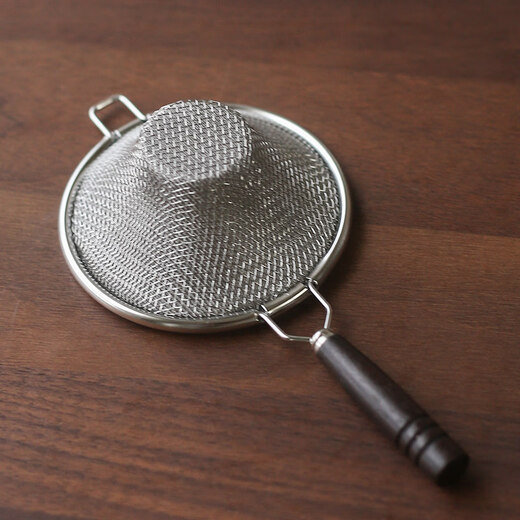 Shijanu's new product, precision double-layered tea strainer, Kung Fu tea set, tea strainer, purple bamboo hand-knitted tea strainer, gold-plated model