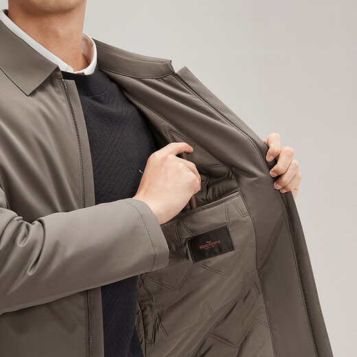 Qipai three-proof cotton-padded jacket for men in winter, fashionable and casual for young and middle-aged people, comfortable and warm lapel jacket