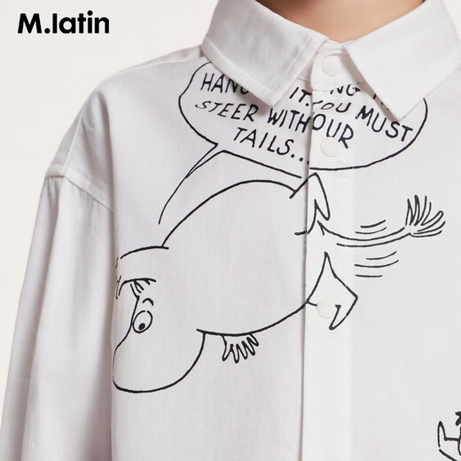 M.Latin Shopping mall same style M.Latin children's shirt 26 spring new style boys' cute long-sleeved shirt semi-bleached 130