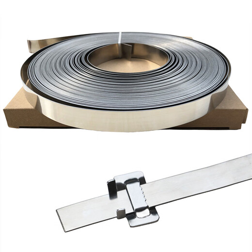 Stainless steel cable ties, 304 stainless steel cable ties, packing straps, tensioners, pliers, wire pole hoops, marine 20mm tooth buckles (100 pcs/pack)