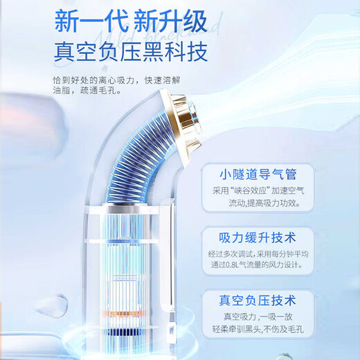 Royalstar Blackhead Absorbing Artifact Beauty Instrument Home Facial Small Bubble Blackhead Pore Cleaning Extractor Practical Valentine's Day Gift for Boys and Girls Fully Equipped with Rechargeable Powerful Suction + Deep Cleansing + Remove Blackheads in Seconds