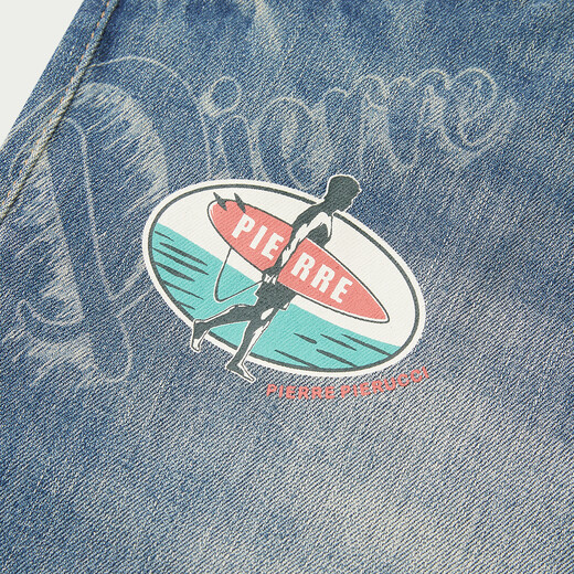 PP PIERRE PIERUCCIPP Italian light luxury men's clothing 2026 spring new washed jeans trend denim blue 31