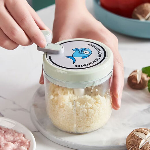 Fantasy household manual garlic masher mini garlic beater minced garlic minced ginger meat grinder garlic puller small cooking machine small pink 01 girl + 200ml