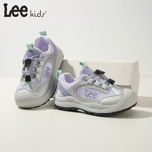 LEE KIDS children's sports shoes men's and women's running shoes 26 spring new running shoes non-slip wear-resistant running shoes casual shoes silver purple 26 inner length 17.2cm suitable for feet 16.2-16.7cm