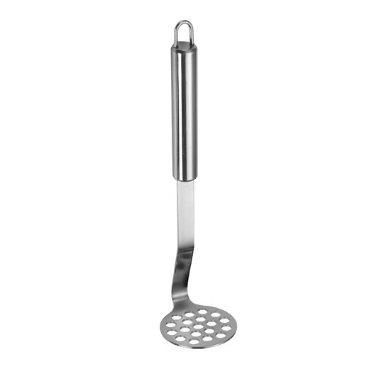 Pupan stainless steel masher, mashed potato artifact, household food masher, potato masher, kitchen masher gadget, extra thick masher // all steel + free paring knife