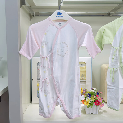 The same style of newborn long-sleeved thin jumpsuit at Liyinfang Mall, infant and toddler home clothes, underwear, lace-up rompers, blue pure cotton thin 52cm/newborn