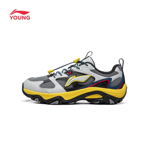 Li Ning children's shoes, children's sports shoes for boys and girls, Yanluan LITE reflective shock-absorbing rebound casual shoes, outdoor shoes YKEW016 light lime/black-7 33