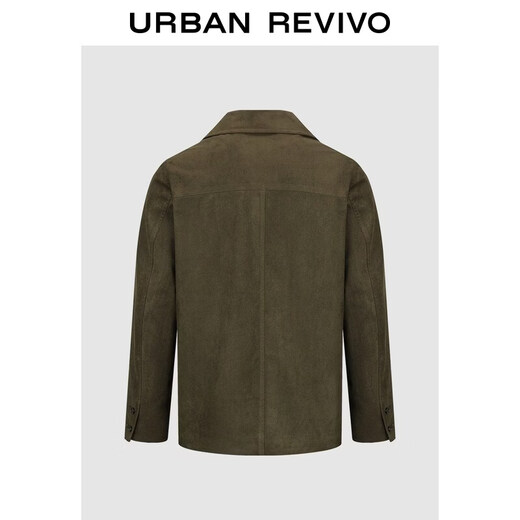 UR2026 Spring New Men's Fashion Retro Braided Stitched Breasted Jacket UMF160021 Dark Brown S