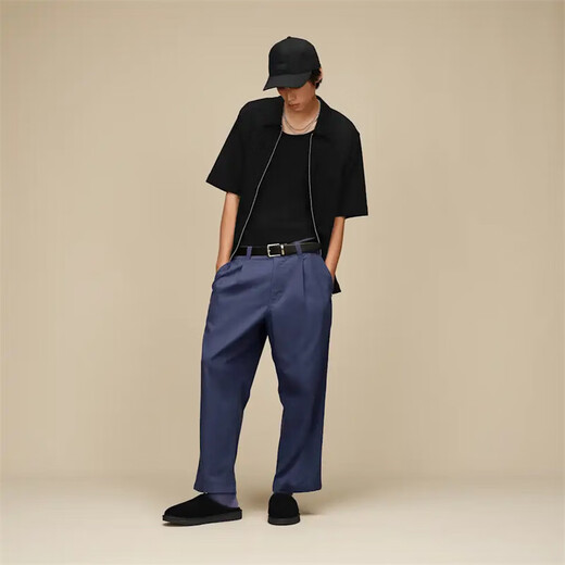 UGG trendy brand men's trousers 26 new Ryaan Pant trousers men's loose business casual straight trousers blue purple/amalfi M