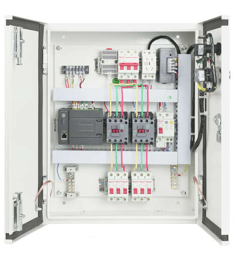 LED display power distribution cabinet PLC intelligent power distribution box 20KW indoor and outdoor central control network port power box white 20KW 500x400x160mm