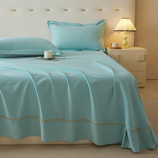 Atour bedding pure cotton bed sheet 1.8x2 meters sheet piece 100% cotton 100% solid color thickened brushed bed cover sheet universal for all seasons Yachuanqing 100% cotton super soft brushed skin-friendly sleeping sheet + pillowcase pair 180cm*230cm