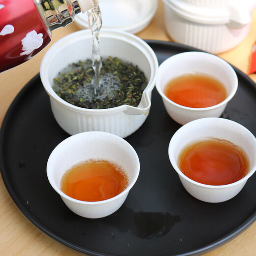 Rice husk disposable tea set Kung Fu tea cup camping party set teapot travel tea making outdoor portable tea set 6 teacups + teapot + fair cup