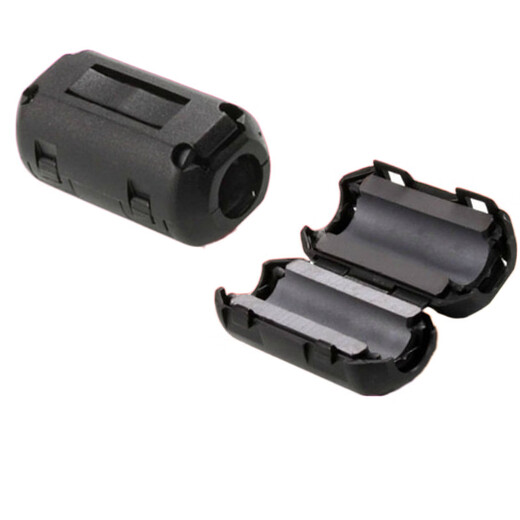 Magnetic ring filter, anti-interference shielding, removable EMC, inner diameter 3---30MM snap-on degaussing filter, inner diameter 24MM_XYT-240_(1 piece) snap-on magnetic ring + black shell