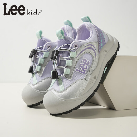 LEE KIDS children's sports shoes men's and women's running shoes 26 spring new running shoes non-slip wear-resistant running shoes casual shoes silver purple 26 inner length 17.2cm suitable for feet 16.2-16.7cm