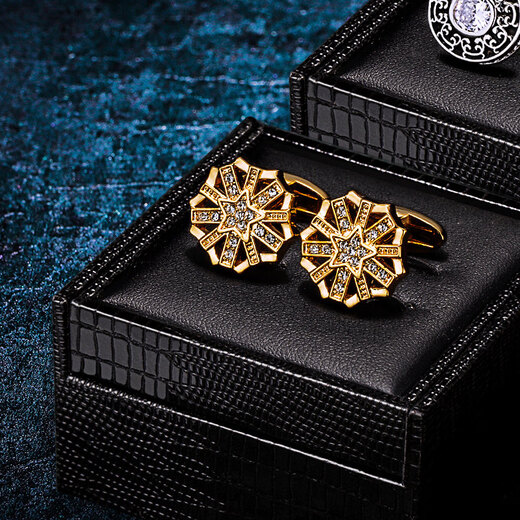KFLK French shirt cufflinks men's light luxury custom shirt gold cuff buttons cufflinks with engraving Cufflinks K063