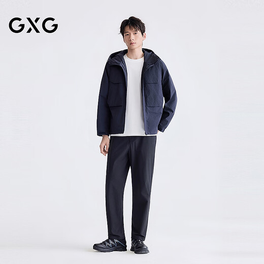 GXG Men's Cool and Quick-drying Belt Buckle Light Pants Outdoor Textured Casual Pants 26th Summer New Product Black L