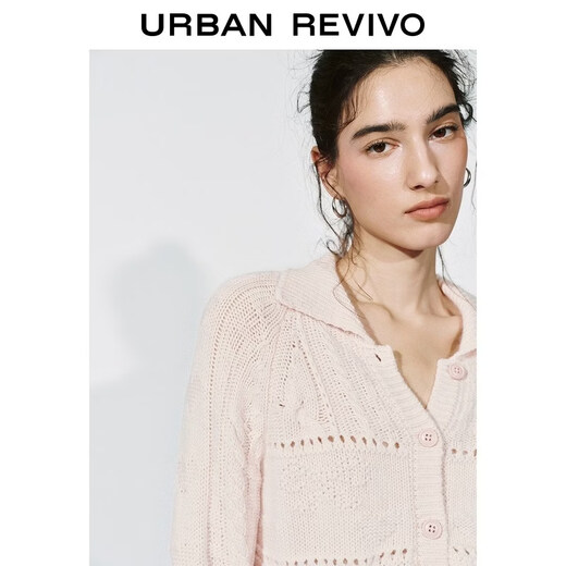 UR2026 Spring New Women's Casual Sweet Cable Lapel Knitted Cardigan UYL960003