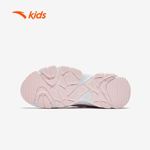 ANTA Ridge Children's Cotton Shoes for Girls and Adults Outdoor Cotton Shoes Anti-Slip, Water-Repellent, Warm Ankle-protecting Sports and Leisure Cotton Shoes Anta White/Pearl Pink/Fresh Purple-3 33