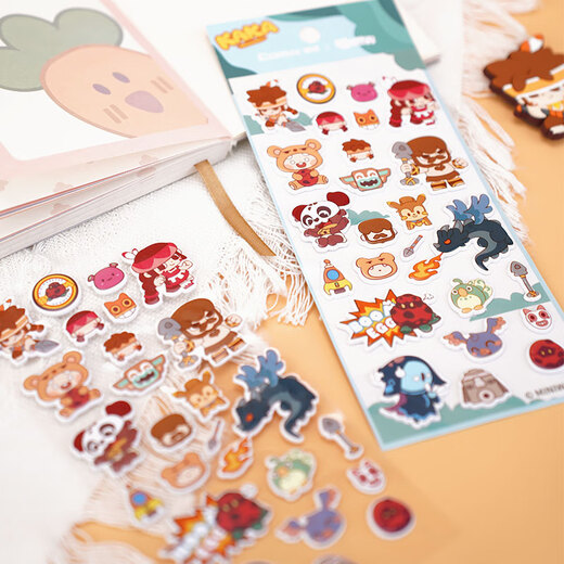 Comix mini world IP joint trendy little mochi stickers ins greeting card gucka hand account stickers cartoon decorative wall stickers children toys girls birthday gift MWCB0015 souvenir