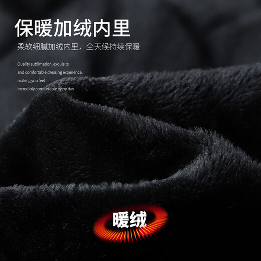 Rich PU leather & velvet thickened winter middle-aged business stand-up collar casual leather jacket jacket men's leather jacket