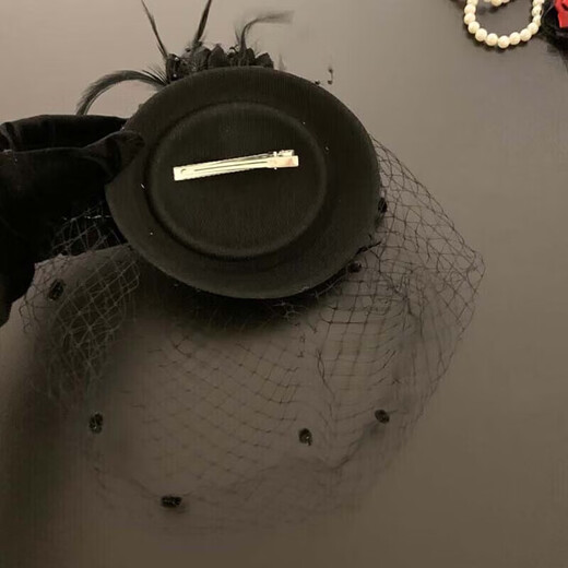 Zhenwu retro Republic of China mesh top hat female headwear bridal veil socialite dinner cheongsam dress hair accessories os photo props pearl mesh top hat black one size