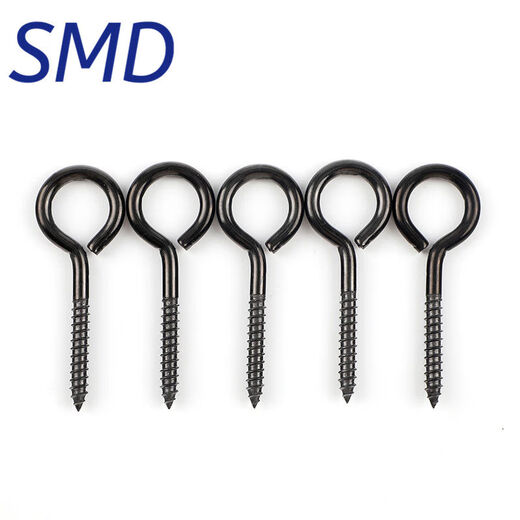 04 Stainless steel sheep eye self-tapping screws, black ring self-tapping screws, wear-resistant ring-shaped thumb screws, M5*6510 pieces