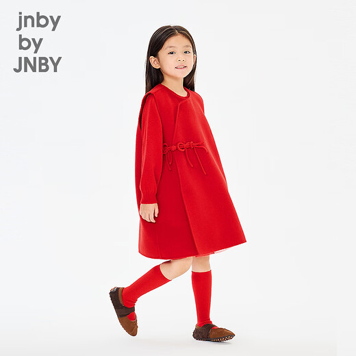 Jnby by JNBY new Jiangnan cloth children's wear sleeveless dress velvet A-type loose collarless 26 spring girls 1Q1G13110 622/true red 110 cm
