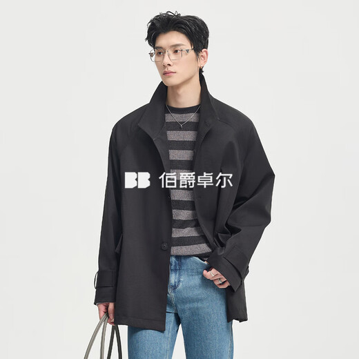 Piaget Zall one-hand length windbreaker jacket with stand-up collar for men, simple commuting 2026 spring new model D611047 mist green S (165)