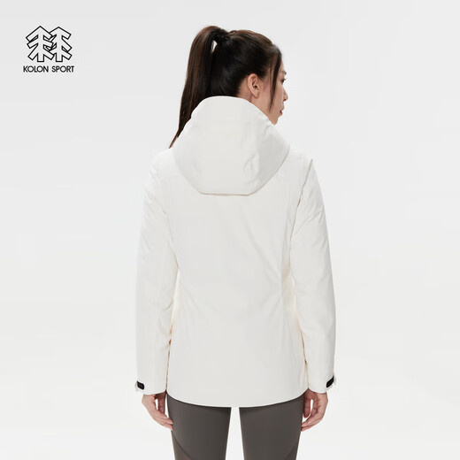 KOLON SPORT可隆户外运动女子防水透湿耐磨可拆卸轻量连帽羽绒服
