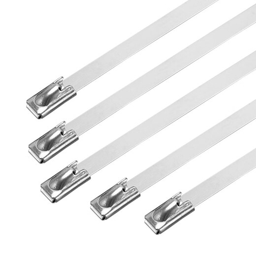 Stainless steel cable tie stainless steel cable tie 304 self-locking detachable belt buckle hoop high-strength metal wire 7.9mm*750mm 304 material (100 pieces)
