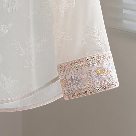 Sibaishe new Chinese style shirt for women 2026 spring new retro long-sleeved temperament slim beaded thin shirt