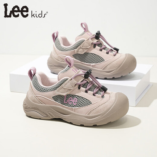 LEE KIDS children's shoes spring new children's running shoes outdoor non-slip mountaineering sports shoes for men and women pink 36