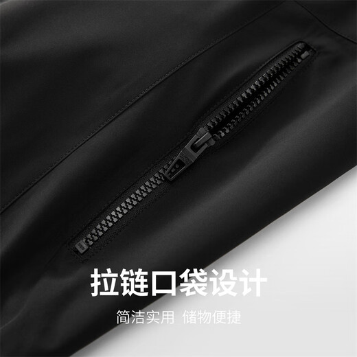 Dances with Wolves Executive Jacket Men's 26 Spring New Loose Commuting Coach Jacket Stand Collar Harrington Textured Jacket Black S (165)