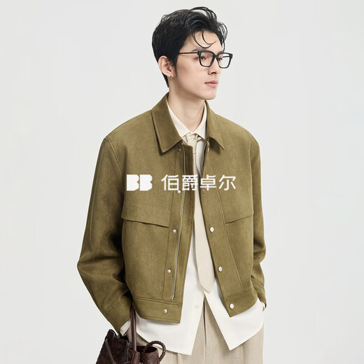 Piaget Zall Faux Suede Retro Casual Jacket Men's Jacket 2026 Spring New B611046 Brown M (170)