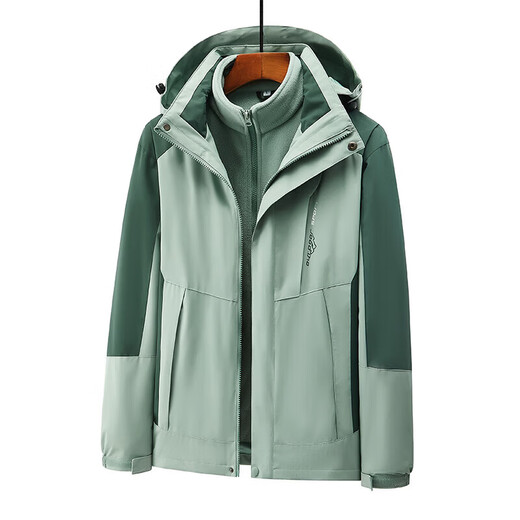 Professional Grade Waterproof Jacket Three-in-One Jacket Work Clothes Men's and Women's Work Jacket Autumn and Winter Windproof Jacket Women's Light Purple XL