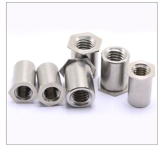 Sailotou 04 through hole pressure riveting stud SOS5MM4 pressure riveting column M2MM4M5M6 through hole stud nut stainless steel M2* outer diameter 4 points 2 minus 00 pcs