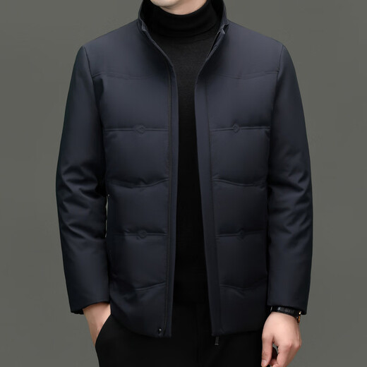 MAGIOPY轻奢侈高档品牌水貂毛领男士羽绒服冬季新款中年商务休闲白鸭绒保 黑色 2XL 185