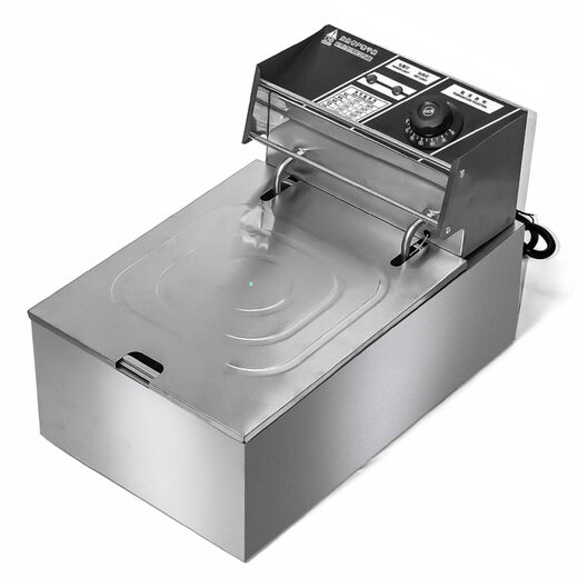 Electric fryer commercial fryer multi-function thickened stall capacity fried chicken and potato special machine timed fryer 1 inch classic horizontal bar fryer 10L non-fried
