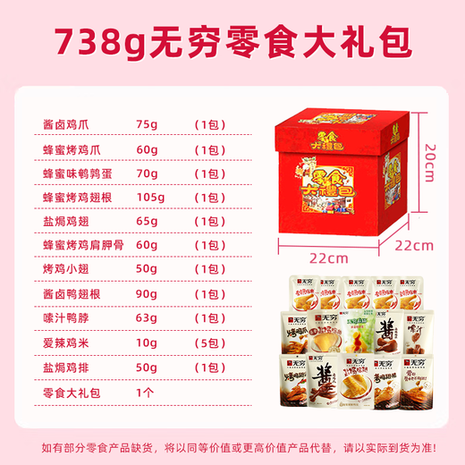 Unendliche Snacks, klassische köstliche Geschenkbox, Fleisch -Snack -Geschenkbox, Freundin Snacks, unendliche Snacks 693g Geschenkbox