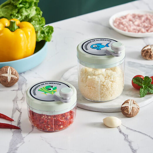 Fantasy household manual garlic masher mini garlic beater minced garlic minced ginger meat grinder garlic puller small cooking machine small pink 01 girl + 200ml