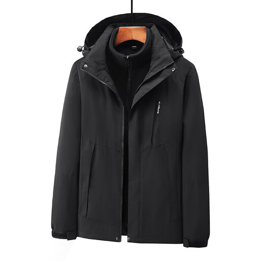 Professional Grade Waterproof Jacket Three-in-One Jacket Work Clothes Men's and Women's Work Jacket Autumn and Winter Windproof Jacket Women's Light Purple XL