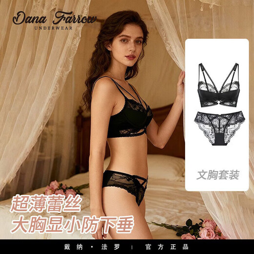 DANA FARROW brand 2026 new sexy lace underwear women's bra big breast slimming anti-sagging suit for women burgundy suit 70B one size