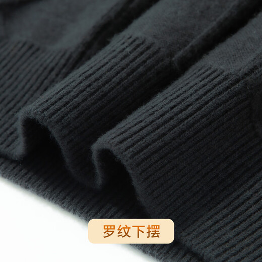 Fu Ting 400G semi-worsted 100% pure sheep wool sweater winter men's thickened warm sweater round neck men's wool sweater