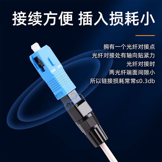 Saixain FTTH Connecteur Cold Connecteur Fibre Embedded Télécommunications à large bande Chine Unicom Mobile Optical Cat Connecteur Connecteur / Splitter Connecteur SC CORD CONNECTEUR 50 PACKS
