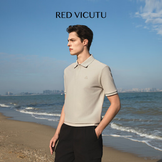 VICUTU men's short-sleeved T-shirt business Polo shirt casual versatile temperament commuter half-sleeved top 175/92A