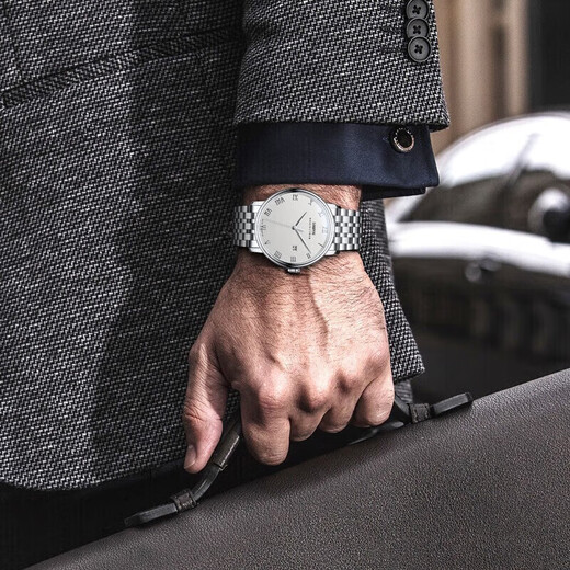 Lobinni Watch Herren Mechanical Watch Herren Uhr Vollautomatisch importierte Bewegung Ultradünn wasserdichte Schweizer Stil Top Ten Marken Herren Uhr 12033-Ghost in der Schale White Stahlgürtel Leder-Gurt Gravur