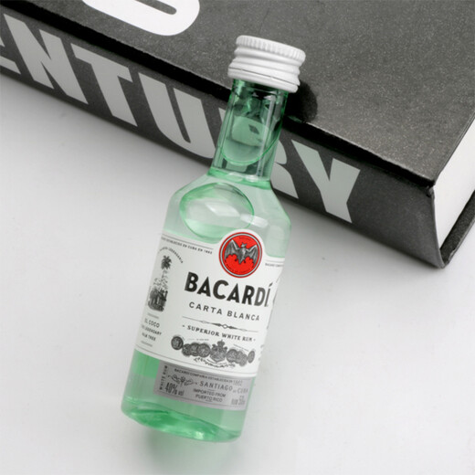 百加得朗姆酒小瓶装KKV酒版白朗姆Mojito莫吉托调酒烘焙洋酒50ml 白朗姆 50mL