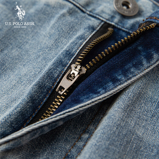 U.S. POLO ASSN. Shopping mall same style jeans for men, thin, skin-friendly, breathable, simple straight pants, men's casual pants