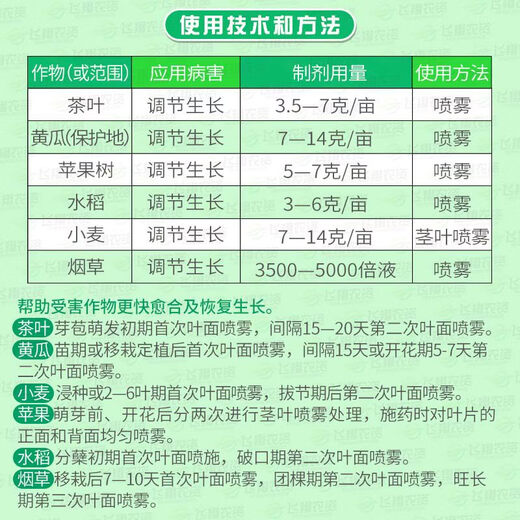 Bihu German Gibberellic Acid Indoethyl Brassinoin Preserves Flowers and Fruits and Antidotes Drug-Injurious Plant Growth Regulator 3g